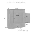 Armoire de rangement murale avec tiroir, blanc chaud, portes à persiennes