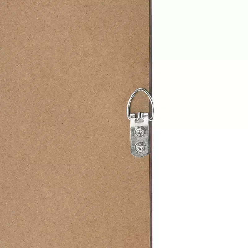 Miroir mural carré avec motif sculpté, cadre en MDF marron, 24" x 24"