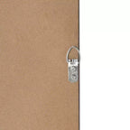 Miroir mural carré avec motif sculpté, cadre en MDF marron, 24" x 24"