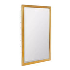 Head West 16"x26" Brushed Gold Recessed Medicine Cabinet with Beveled Mirror