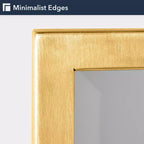 Armoire à pharmacie encastrée or brossé 16" x 26" avec miroir biseauté