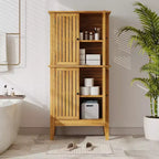 Christopher Knight Home Umberto Indoor/Outdoor Acacia Wood Storage Cabinet with Shelves and Louvered Doors