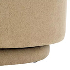 Fauteuil pivotant, structure en bois, revêtement en lin, sans accoudoirs