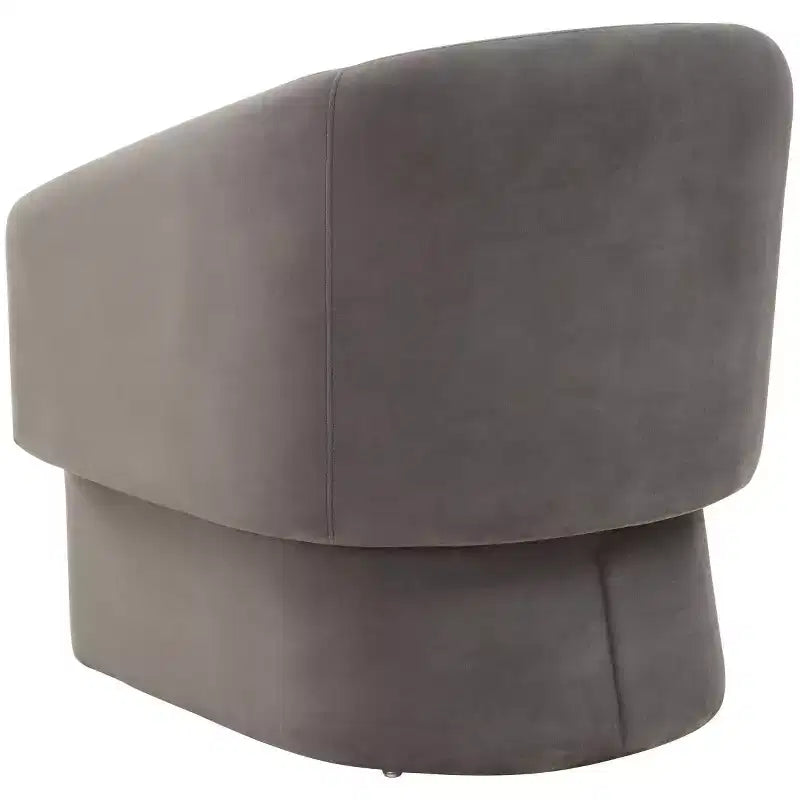 Fauteuil d'appoint dossier incurvé, structure en bois, revêtement en polyester, vert forêt