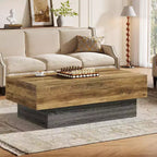 Table basse rustique en bois de 55 pouces pour salon et bureau