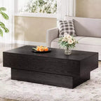 Table basse rustique en bois de 55 pouces pour salon et bureau