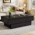 Table basse rustique en bois de 55 pouces pour salon et bureau