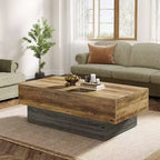Table basse rustique en bois de 55 pouces pour salon et bureau