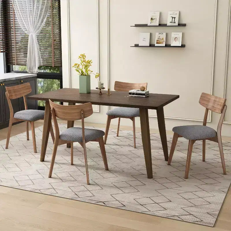 Christopher Knight Home Hugh Upholstered Fabric Rubberwood Dining Chair (Set of 4)