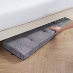 Banc de rangement pliant capitonné en lin de 43 pouces avec pieds