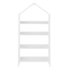 Étagère à livres ouverte en bois pour enfants avec plateau triangulaire, 4 étagères, pieds carrés