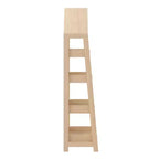 Étagère à livres ouverte en bois pour enfants avec plateau triangulaire, 4 étagères, pieds carrés