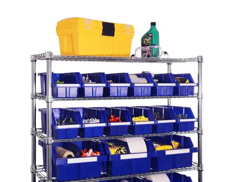 Unité de stockage en acier à 8 niveaux et 24 bacs, 91,4 cm x 36,2 cm x 161,3 cm
