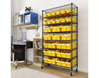 Unité de stockage en acier à 8 niveaux et 24 bacs, 91,4 cm x 36,2 cm x 161,3 cm