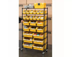 Unité de stockage en acier à 8 niveaux et 24 bacs, 91,4 cm x 36,2 cm x 161,3 cm