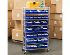 Unité de stockage en acier à 8 niveaux et 24 bacs, 91,4 cm x 36,2 cm x 161,3 cm