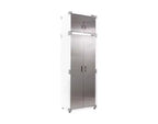 Armoire supérieure empilable en acier, 30" x 18" x 18,5", portes anti-traces de doigts