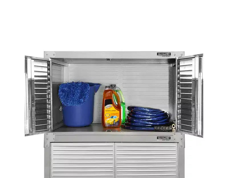 Armoire supérieure empilable en acier, 30" x 18" x 18,5", portes anti-traces de doigts