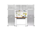 Armoire supérieure empilable en acier, 30" x 18" x 18,5", portes anti-traces de doigts
