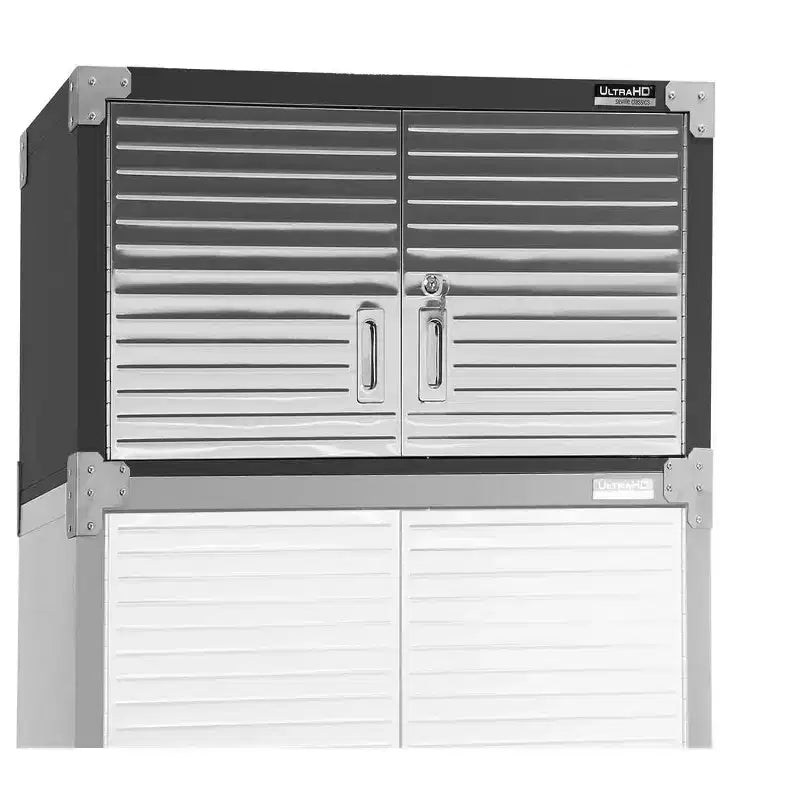 Armoire supérieure empilable en acier, 30" x 18" x 18,5", portes anti-traces de doigts