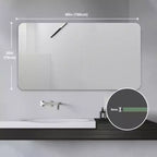 Miroir de salle de bain, miroir mural anti-buée et étanche pour salle de bain