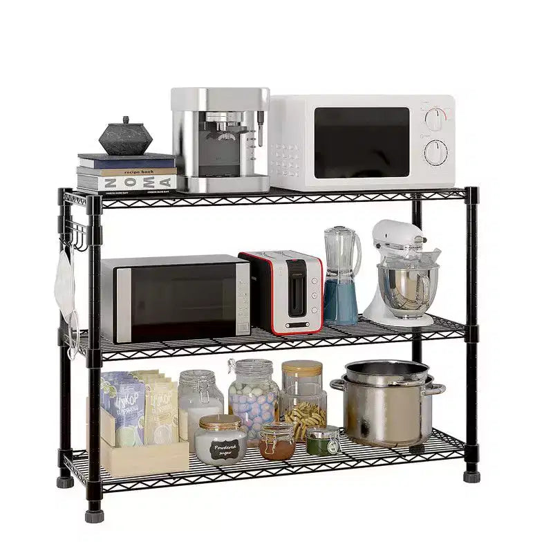 Étagère de 46 po de large, réglable en hauteur, avec roues, 6 tablettes