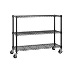 Étagère de 46 po de large, réglable en hauteur, avec roues, 6 tablettes