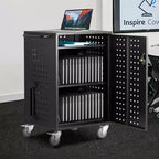Chariot de recharge mobile pour 32 appareils, jusqu'à 15,6 pouces, bureau et salle de classe
