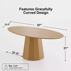 Table à manger ronde en bois massif de 67 pouces de style nordique, grande table ronde moderne et simple pour restaurant à domicile, design de luxe léger.