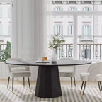 Table à manger ronde en bois massif de 67 pouces de style nordique, grande table ronde moderne et simple pour restaurant à domicile, design de luxe léger.