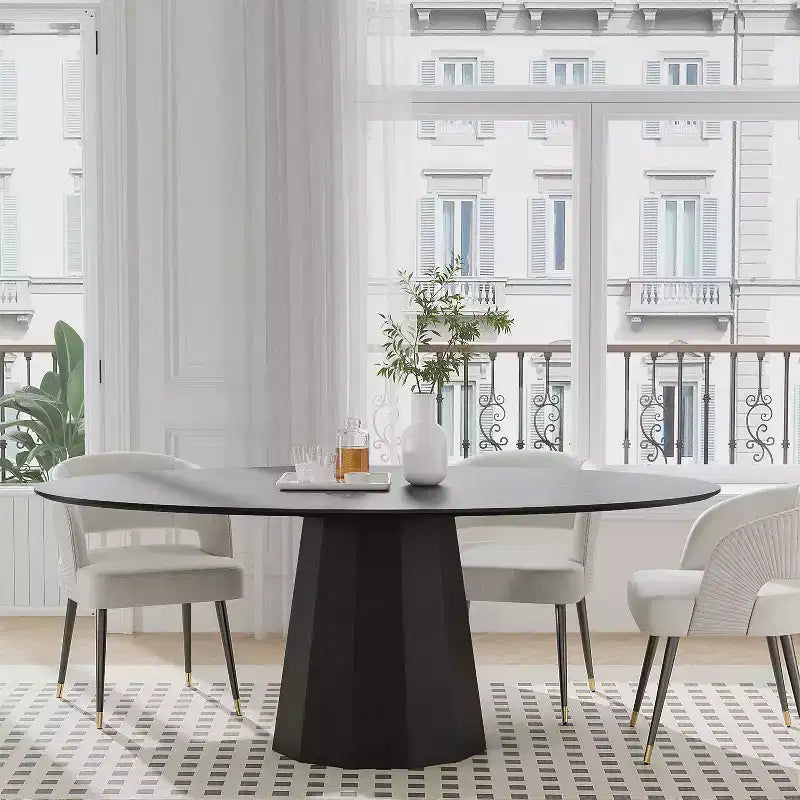 Table à manger ronde en bois massif de 67 pouces de style nordique, grande table ronde moderne et simple pour restaurant à domicile, design de luxe léger.
