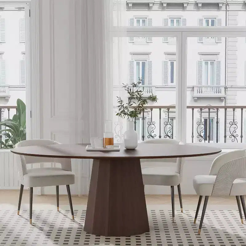 Table à manger ronde en bois massif de 67 pouces de style nordique, grande table ronde moderne et simple pour restaurant à domicile, design de luxe léger.