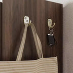 Grand meuble à chaussures avec portes, organisateur de chaussures à 6 niveaux avec 2 portes et crochets