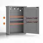 Meuble haut de salle de bain gris 1 porte 1 étagère