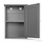 Meuble haut de salle de bain gris 1 porte 1 étagère