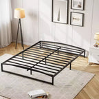 Cadre de lit plateforme en métal Queen Size avec arche, profil de 25,4 cm, lattes robustes