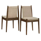 Mckinley Walnut Finish Dining Chairs (Set of 2) - Walnut - iNSPIREQ
