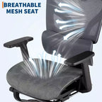 Chaise de bureau ergonomique en maille 3e génération - Accoudoirs réglables 4D, soutien lombaire et repose-pieds, chaise de bureau à dossier haut pour le bureau à domicile (1 paquet)