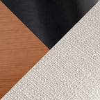 Tabouret de comptoir à hauteur fixe, cadre en bambou noyer, revêtement en tissu crème