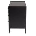 Baxton Studio Primrose Fluted Wood 6 Drawer Dresser Black