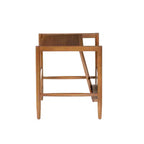 Range-revues Noyer, Bois d'hévéa massif, Rangement compact décoratif