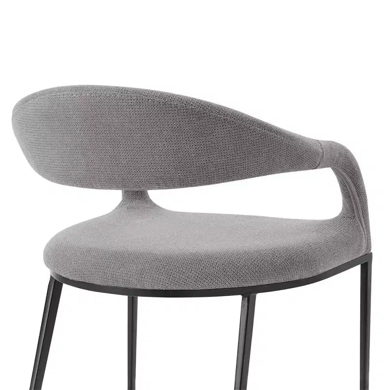 Lot de 2 chaises de salle à manger avec accoudoirs en fer et tissu rembourré
