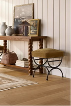 Pouf carré tapissé avec pieds en métal, vert olive, cadre thermolaqué